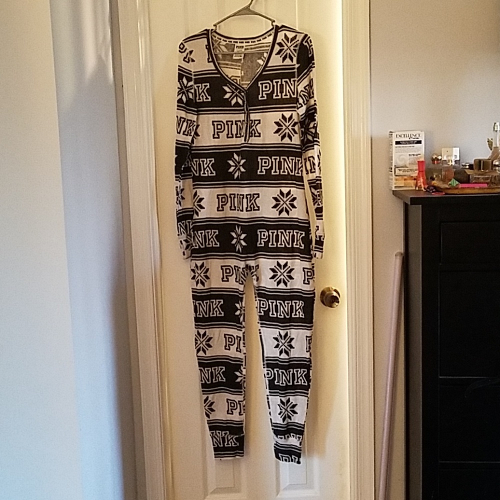 Victoria's Secret Pink One Piece Pajamas size LG